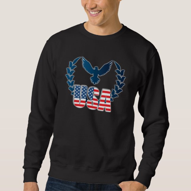 Perfect American Flag Eagle Art - US-Flagge Sweatshirt (Vorderseite)