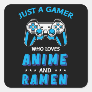 Perfect Anime, Video Games & Ramen Quadratischer Aufkleber