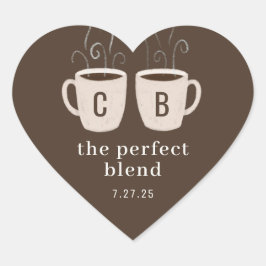 Perfect Blend Couple Mugs Favor Herz-Aufkleber