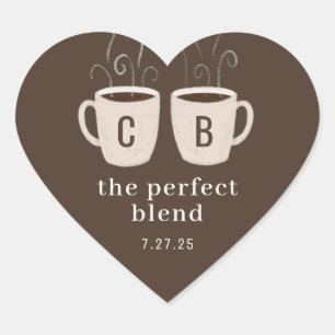Perfect Blend Couple Mugs Favor Herz-Aufkleber