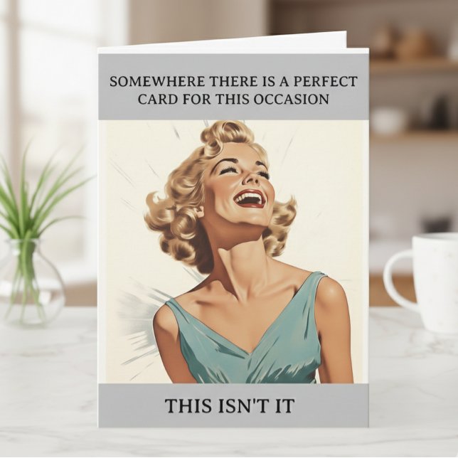 Perfect card Funny Humor Retro Karte (Von Creator hochgeladen)
