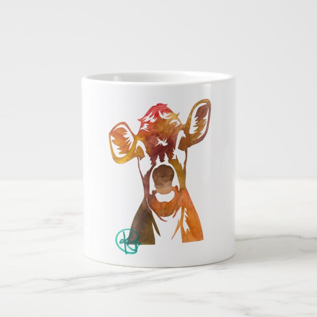 Perfect Cow Lady Art Oversified Tasse (Vorderseite)