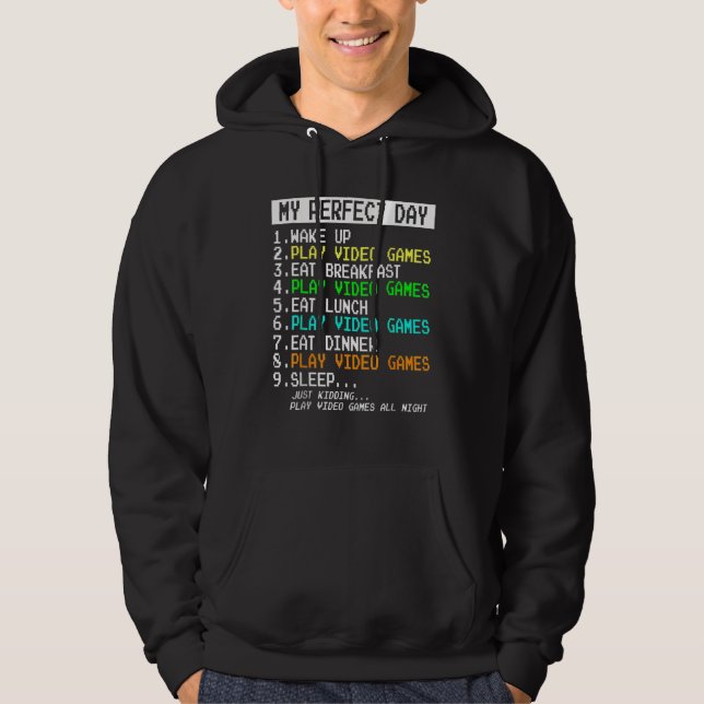 Perfect Day Gamer Gifts for Teen Boys - Video Game Hoodie (Vorderseite)