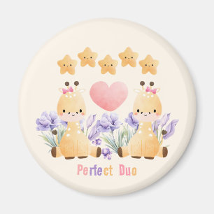 Perfect Duo Little Couple Giraffe Magnet