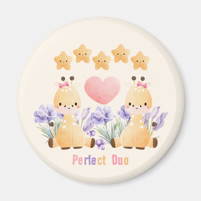 Perfect Duo | Little Couple Giraffe Magnet (Vorne)