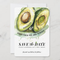 Perfect Match Avocado Wedding Save the Date