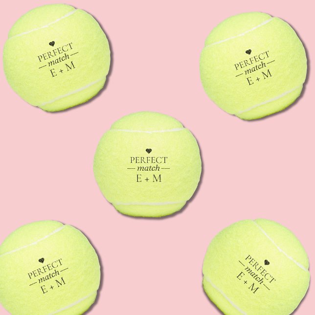 Perfect Match Bridal Wedding Couples Duschvorteil Tennisbälle (perfect match wedding favors, bachelorette favors)