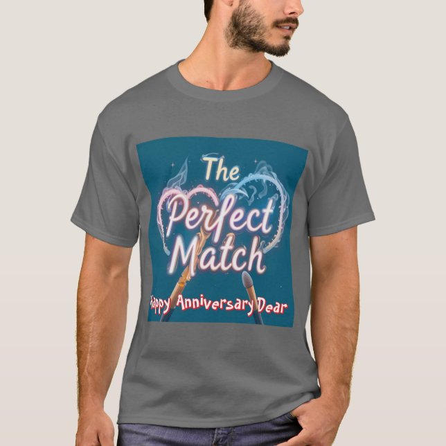 Perfect Match Burning Hearts Mens Tshirt (Vorderseite)