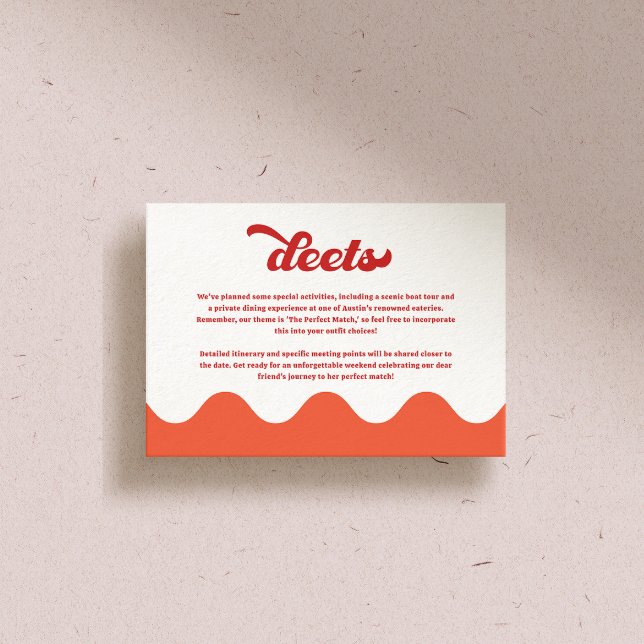 Perfect Match Junggeselinnen-Abschied Begleitkarte (Von Creator hochgeladen)