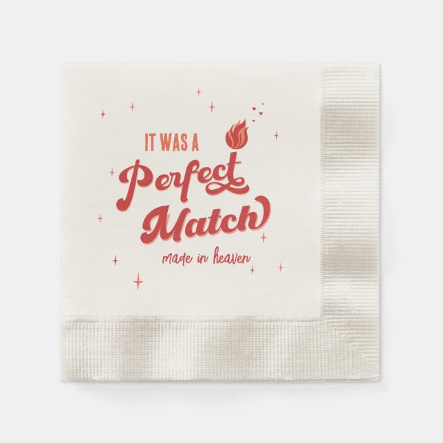 Perfect Match Junggeselinnen-Abschied Serviette (Vorderseite)
