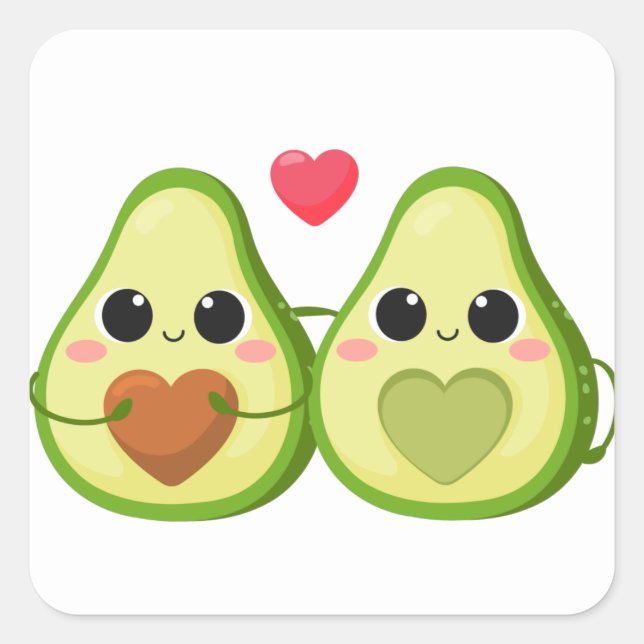 Perfect Match Quadratischer Aufkleber (Vorderseite)