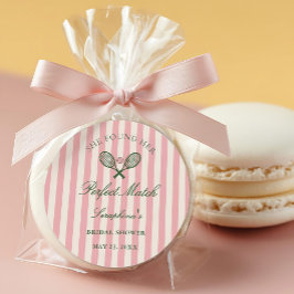 Perfect Match Tennis Bridal Shower Runder Aufkleber