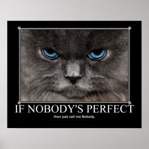 Perfect Niemand Cat Artwork Poster