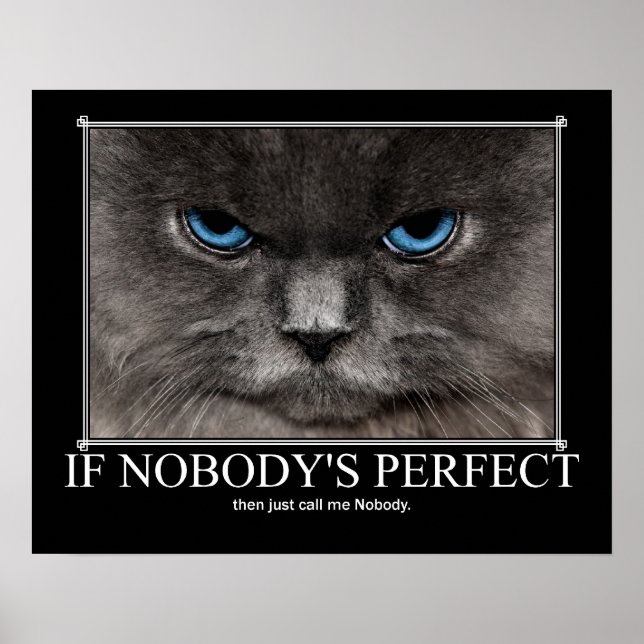 Perfect Niemand Cat Artwork Poster (Vorne)