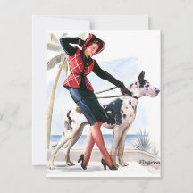 Perfect Pair Great Dane Elvgren
