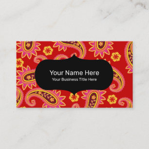 Perfect Paisley Muster Visitenkarte
