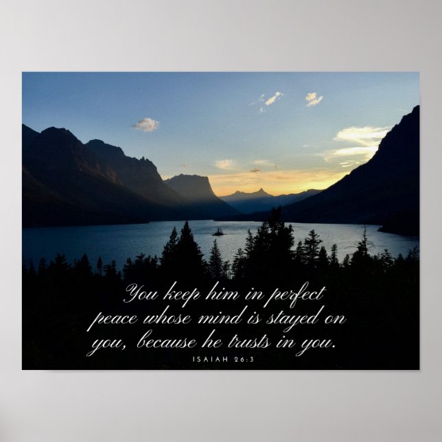Perfect Peace Isaiah 26:3 Poster (Vorne)