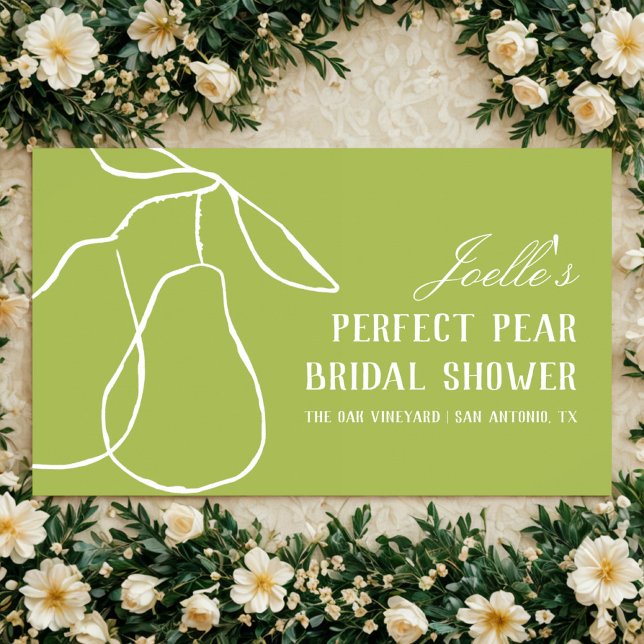 Perfect Pear Elegantes Brautparty Banner Poster (Von Creator hochgeladen)