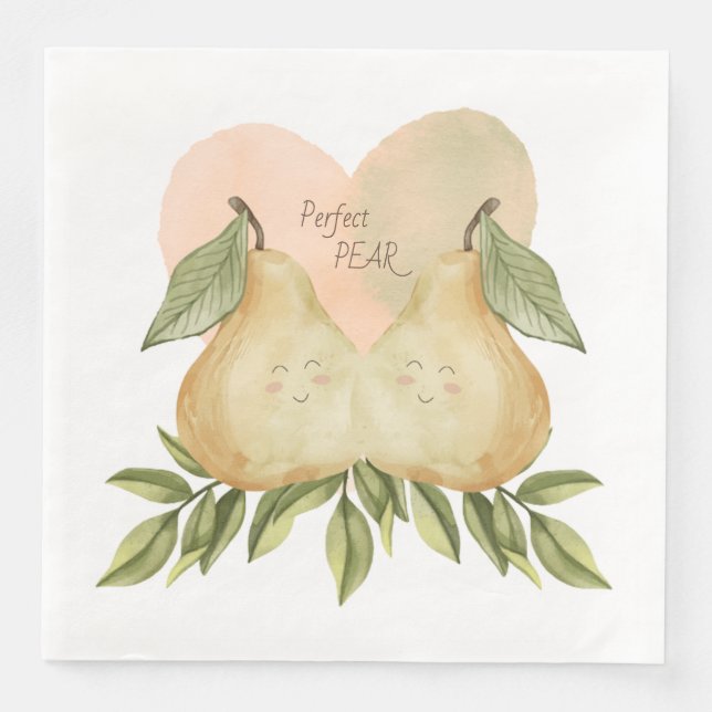 Perfect Pear Paper Napkin Serviette (Vorderseite)