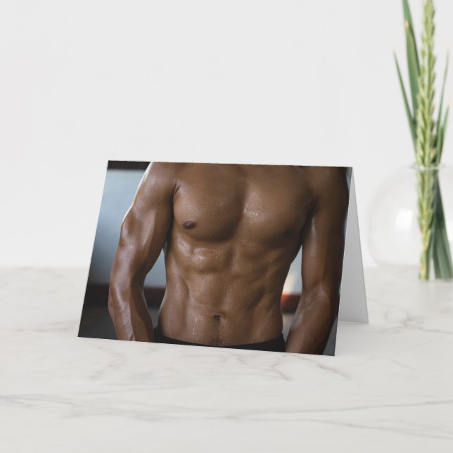 Perfect Perspiration Hot Guy Greetings Card Karte (Vorderseite)
