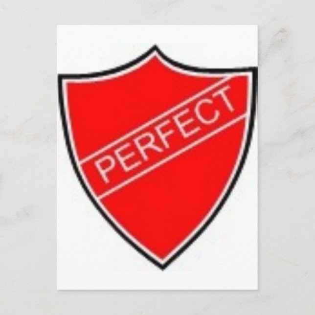 Perfect Prefect Abzeichen Red Postkarte (Vorderseite)