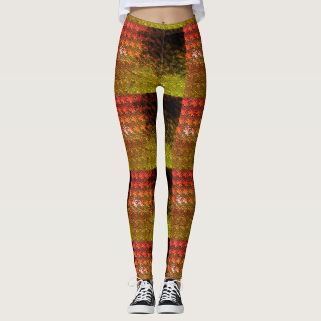 Perfect Prints_RedGold Leggings (Vorderseite)