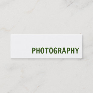 Perfect Slim Grey White Green Fotografy Artist Mini Visitenkarte