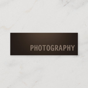 Perfect Slim Sepia Brown Fotograf Künstler Mini Visitenkarte