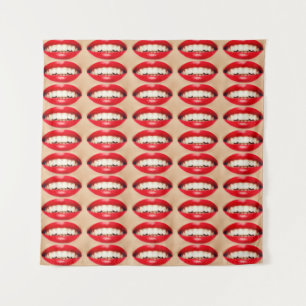 Perfect Smile Femme Fatale Pop Art Wandteppich