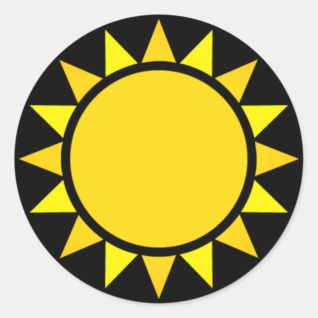 Perfect Sun Emoji Runder Aufkleber (Vorderseite)