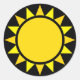 Perfect Sun Emoji Runder Aufkleber (Vorderseite)
