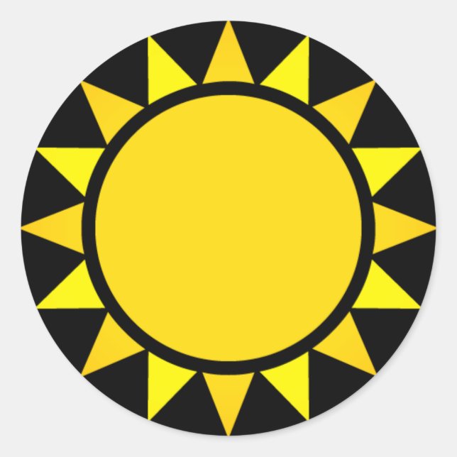 Perfect Sun Emoji Runder Aufkleber (Vorderseite)