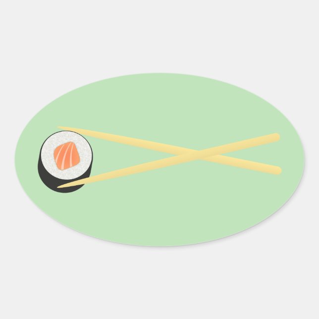 Perfect Sushi I Ovaler Aufkleber (Vorderseite)