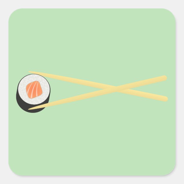 Perfect Sushi I Quadratischer Aufkleber (Vorderseite)