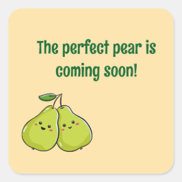 Perfect Twin Pears Quadratischer Aufkleber