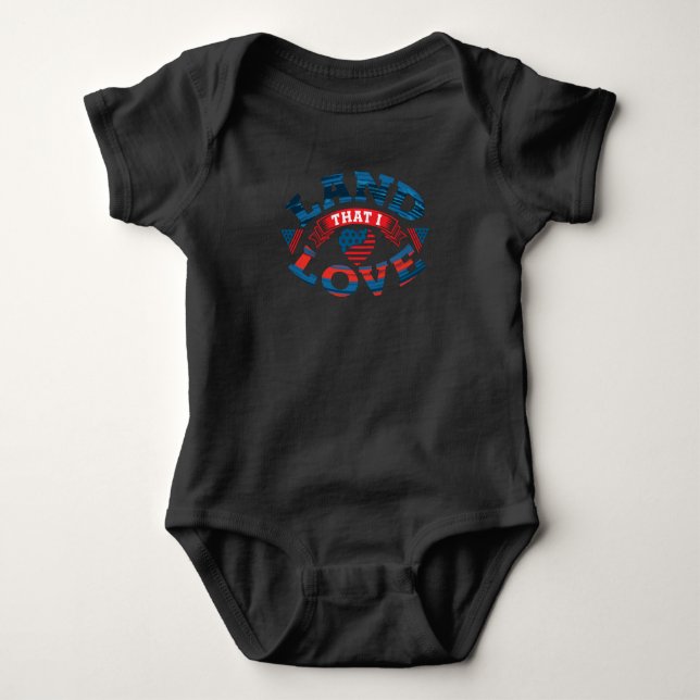 Perfect USA Lover Design America Flag Baby Strampler (Vorderseite)