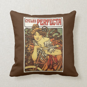 Perfecta-Fahrräder mit Frauenwerbeposter Kissen