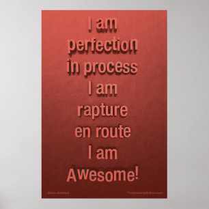 "PERFECTION" Phantastisches Plakat (Vertrauen)