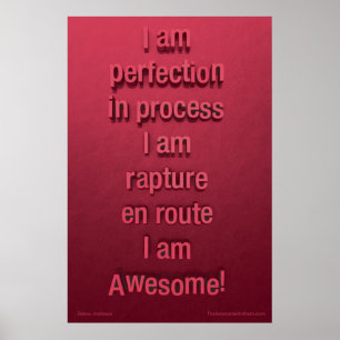 "PERFECTION" Phantastisches Plakat (Vertrauen)
