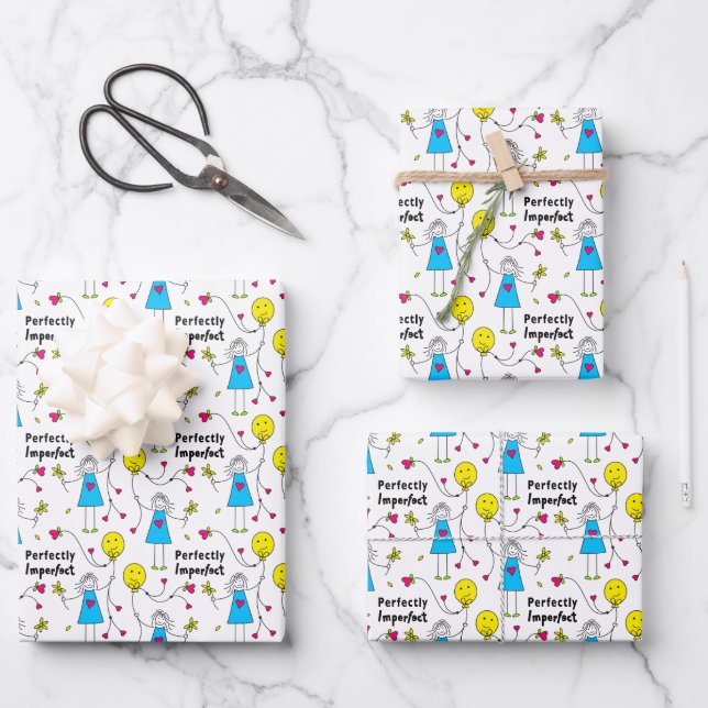 Perfekt 1 A_Wrapping Paper Geschenkpapier Set (Vorderseite)