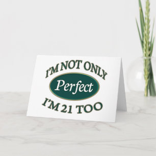 Perfekt 21 Jahre alt Karte