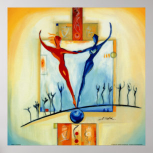 Perfekt ausgeglichen durch den Künstler Alfred Goc Poster