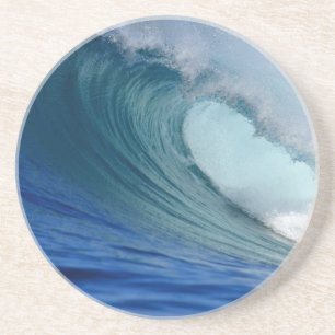 Perfekt blaue Meeressurfwelle Sandstein Untersetzer