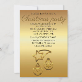 Perfekt, elegant, Gold Shine Christmas Einladung