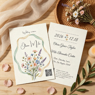 Perfekt für Garten-, Boho- und Landhochzeiten Einladung