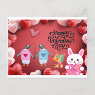 Perfekt für Liebe, Freundschaft und Romantik Feiertagspostkarte