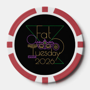 Perfekt für Mardi Gras 2026 Pokerchips