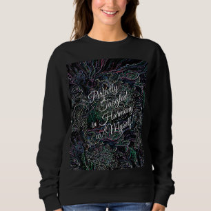 Perfekt gezinktes Rainbow Adventure Black Sweatshirt