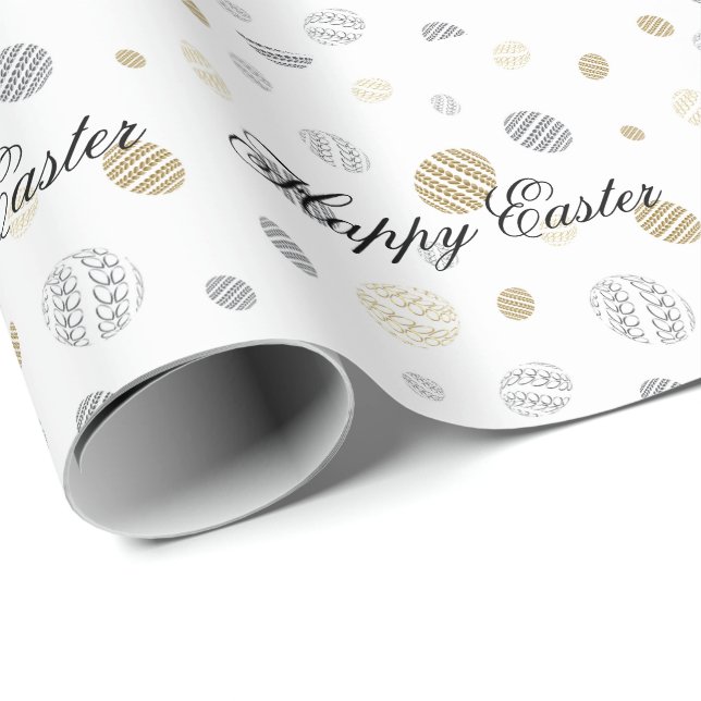 Perfekt glückliche Ostern, Eier Geschenkpapier (Rolleneckpunkt)