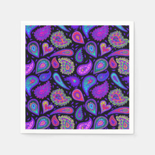 Perfekt Hübsches Lila Paisley Serviette